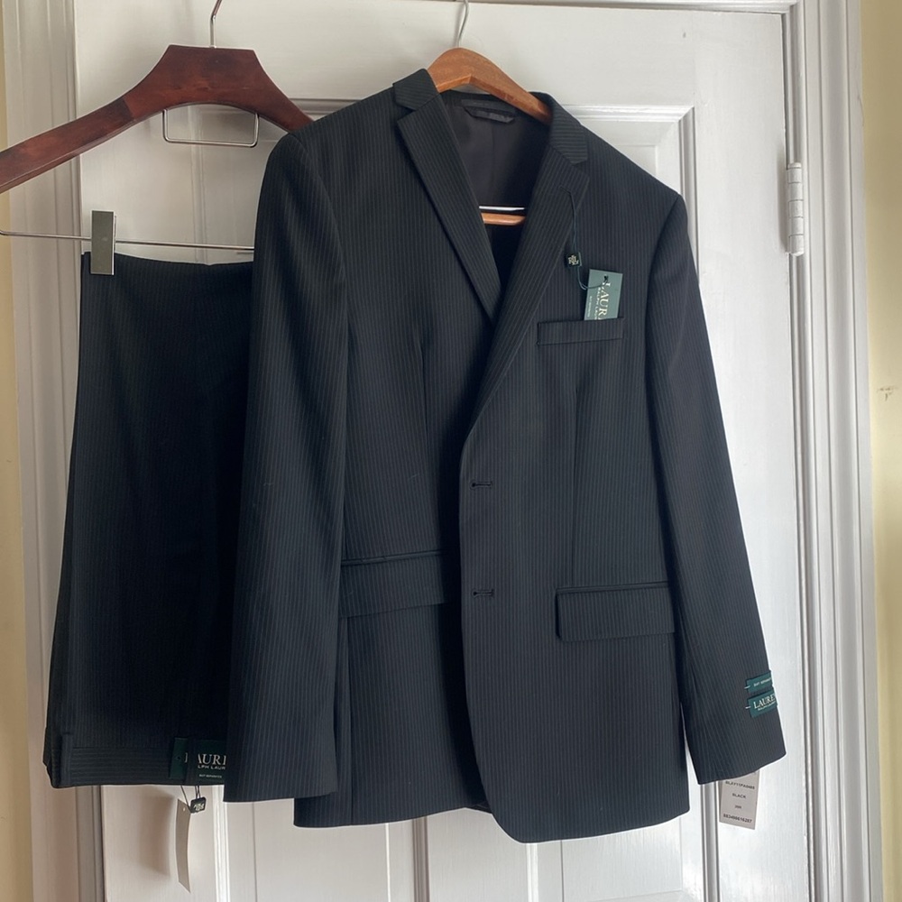 Ralph Lauren Size 20R Black Single-Breasted Suit — NEW WITH TAGS — Never Worn